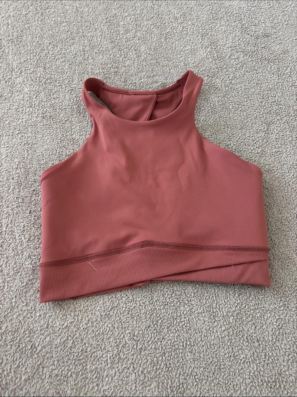 Nike High-Neck Crop Top in Dusty Rose